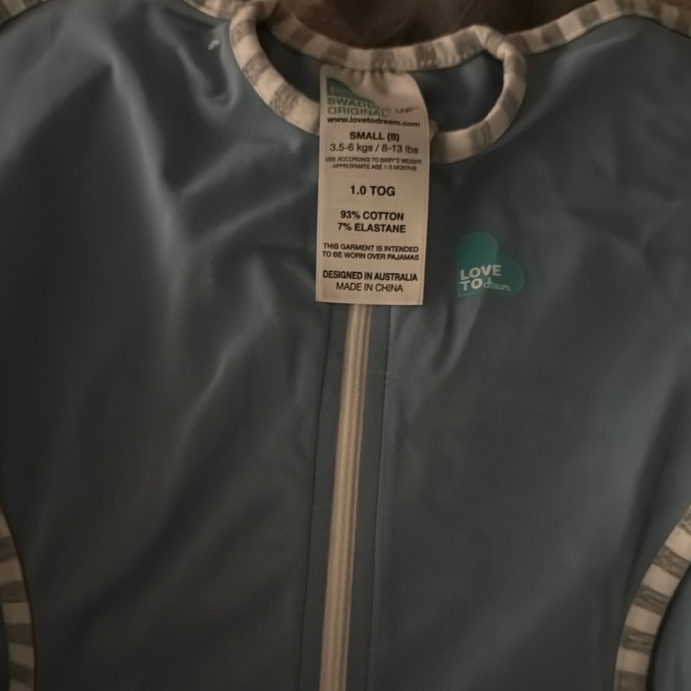 Love to Dream Swaddle in Blue and Gray